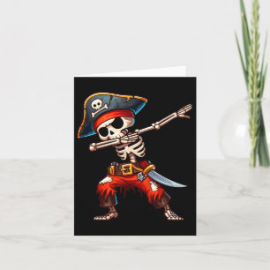Skeleton Pirate Halloween Kids Pirate Card