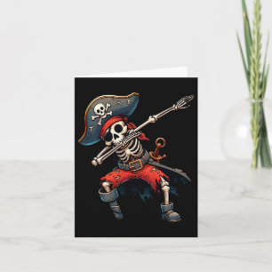 Skeleton Pirate Kids  Card