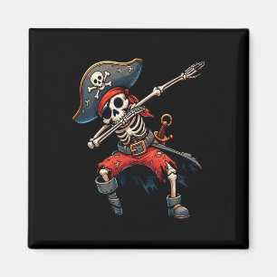 Skeleton Pirate Kids  Magnet