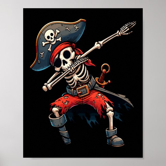 Skeleton Pirate Kids  Poster (Front)