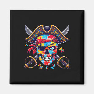 Skeleton Pirate Skull Halloween Mens Womens Kids  Magnet