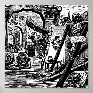 Skeleton Pirates circa 1951 Poster