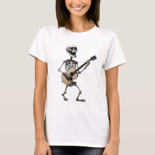 Skeleton playing a guitar and singing T-Shirt
