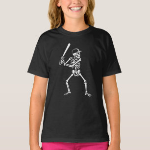 Skeleton playing Baseball gift T-Shirt