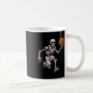 Skeleton Playing Basketball Halloween Skull Lover Coffee Mug