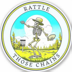 Skeleton Playing Disc Golf   Rattle those Chains