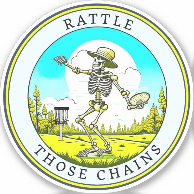 Skeleton Playing Disc Golf | Rattle those Chains (Front)