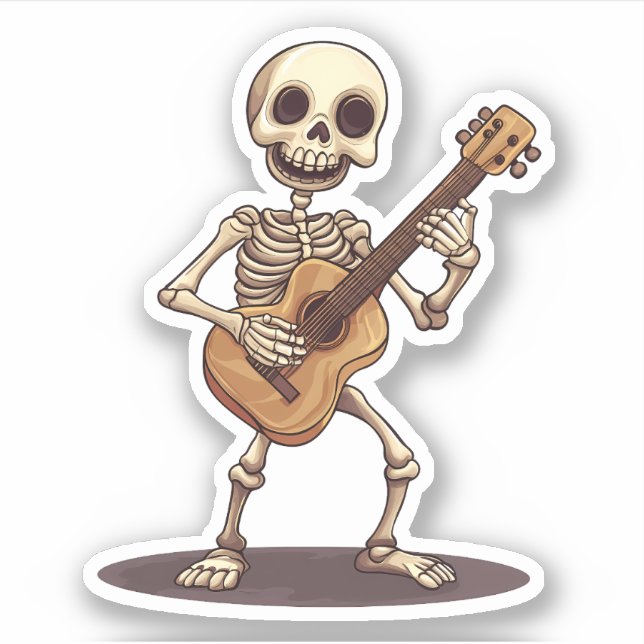 Skeleton Playing Guitar (Front)