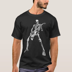 Skeleton Playing Guitar Electric Acoustic Classica T-Shirt