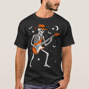 Skeleton Playing Guitar Guitarist Rock Halloween S T-Shirt
