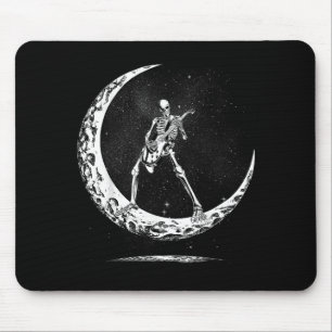 Skeleton Playing Guitar Rock And Roll Band For Men Mouse Mat