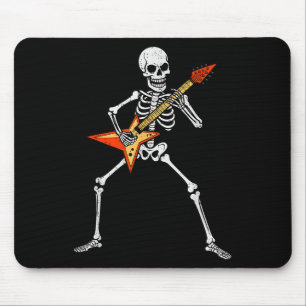 Skeleton Playing Guitar Rock Music Soky Halloween Mouse Mat