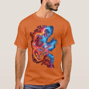 Skeleton playing guitar Rock Shredding Guitar T-Shirt