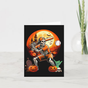 Skeleton Playing Sell Halloween Player Trainer Fan Card