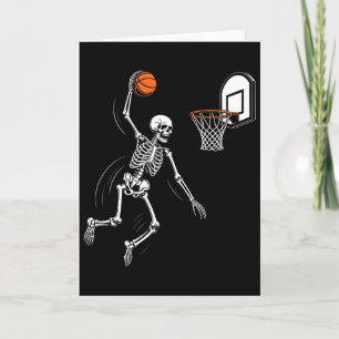 Skeleton Playing Sketll Funny Halloween Men Boy Ki Card