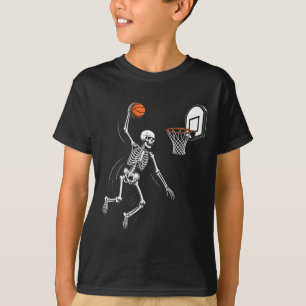 Skeleton Playing Sketll Funny Halloween Men Boy Ki T-Shirt