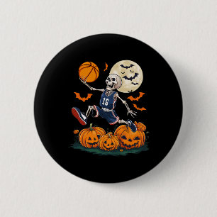 Skeleton Playing Sketll Halloween Men Boys Sketll  6 Cm Round Badge