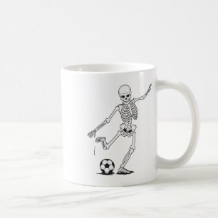 Skeleton Playing Soccer Coffee Mug
