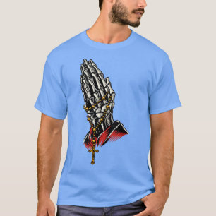 Skeleton Prayer - Jesus Pray - Prayer Hands Men an T-Shirt