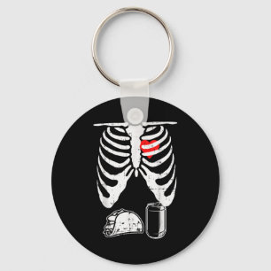 Skeleton Pregnancy Taco Beer Xray Halloween Soon D Key Ring