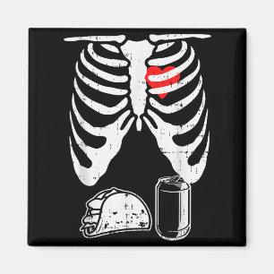Skeleton Pregnancy Taco Beer Xray Halloween Soon D Magnet