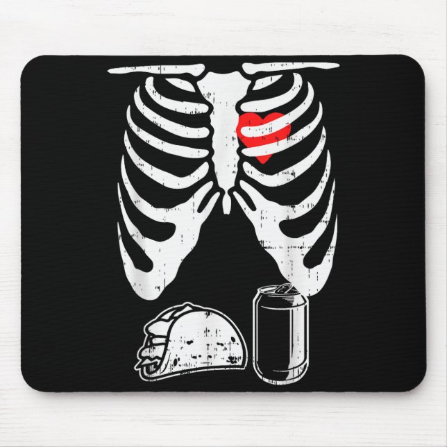 Skeleton Pregnancy Taco Beer Xray Halloween Soon D Mouse Mat (Front)