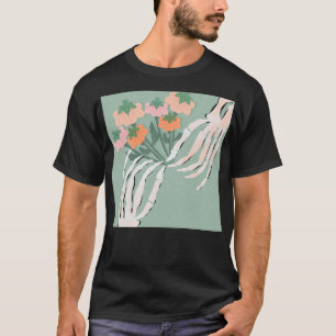 Skeleton Pumpkin Bouquet Halloween T-Shirt