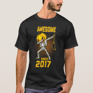 Skeleton Pumpkin Dabbing Awesome Since Halloween 2 T-Shirt