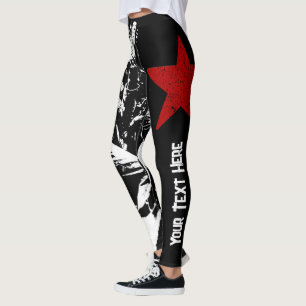 Skeleton Punk Rock Custom Text Street Art  Leggings