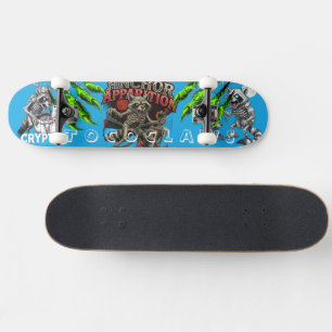 Skeleton Racoon Anchor Apparition Dark Fantasy Skateboard