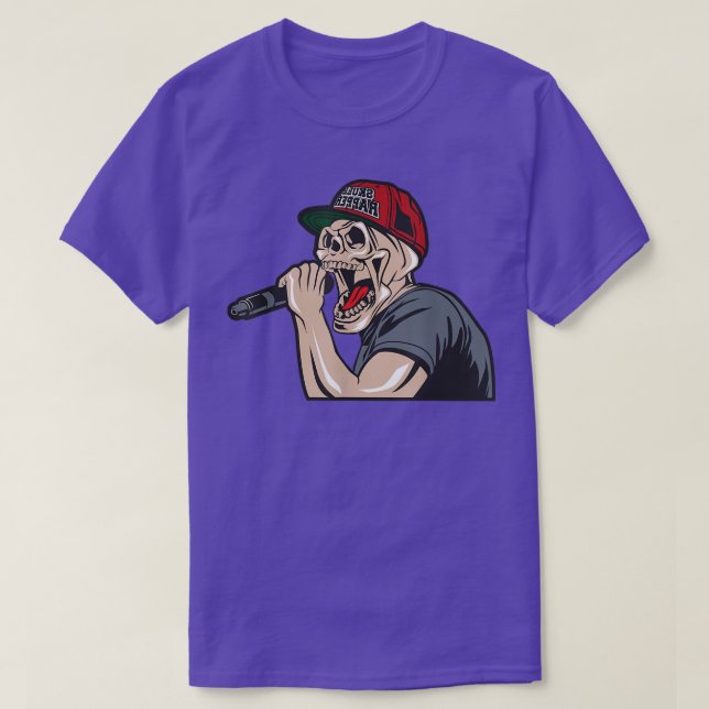 Skeleton Rapper Rapper T-Shirt (Design Front)