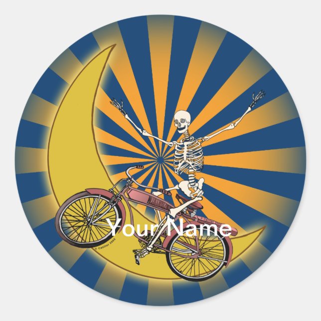 Skeleton rays Bicycle Square Sticker (Front)