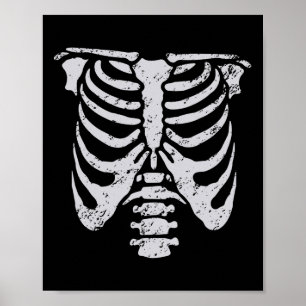 Skeleton Rib Cage Easy Halloween Costume Ribcage S Poster