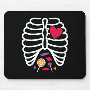 Skeleton Rib Cage Funny Halloween Boys Girls Mouse Mat