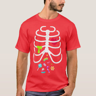 Skeleton Rib Cage Heart Melted Candy Cute T-Shirt
