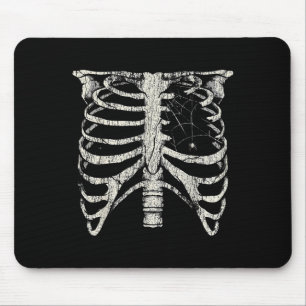 Skeleton Rib Cage Horror Alt Goth Halloween Costum Mouse Mat