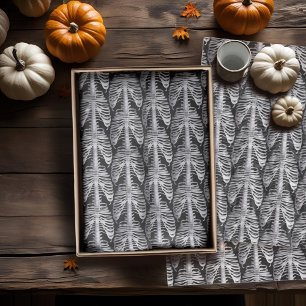 Skeleton Rib Cage Pattern Spooky Tissue Paper