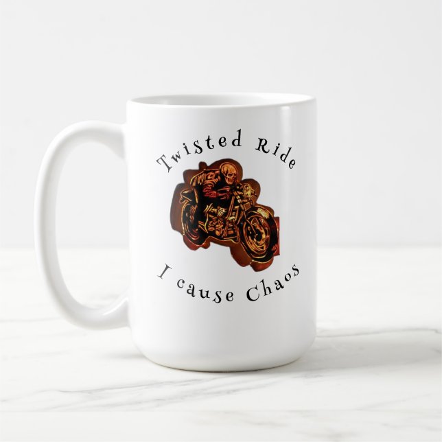 Skeleton Rider Coffee Mug - CherryBombCo (Left)