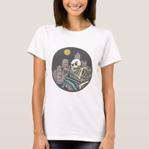 Skeleton Riding Bicycle T-Shirt
