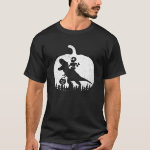 Skeleton Riding Dinosaur Halloween T Rex Costume B T-Shirt