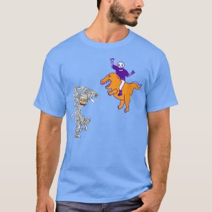 Skeleton Riding Dinosaur Tre Mummy Halloween Funny T-Shirt