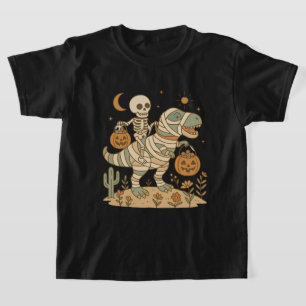 Skeleton Riding Dinosaur with Candy T-Shirt