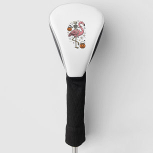 Skeleton Riding Flamingo Halloween Candy Shirt_1 Golf Head Cover