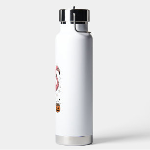 Skeleton Riding Flamingo Halloween Candy Shirt_1 Water Bottle