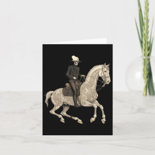 Skeleton Riding Horse Cowboy Horse Lover Halloween Card