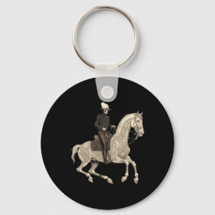 Skeleton Riding Horse Cowboy Horse Lover Halloween Key Ring