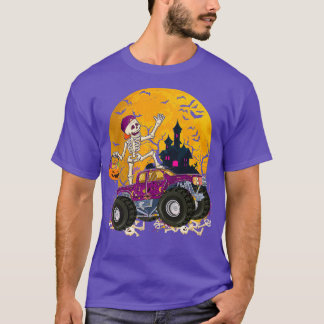Skeleton Riding Monster Truck 2 T-Shirt