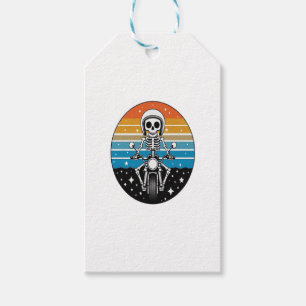 Skeleton Riding Motorcycle Gift Tags