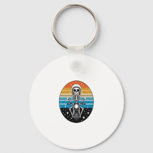 Skeleton Riding Motorcycle Key Ring