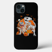 Skeleton Riding Mummy Dinosaur T rex Halloween Fun